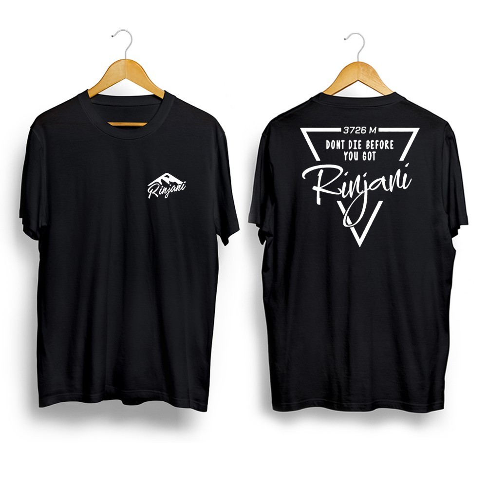 Kaos pendakian gunung Rinjani untuk pendaki Lombok Nusa Tenggara Rinjani Got + Back baju pria - COD