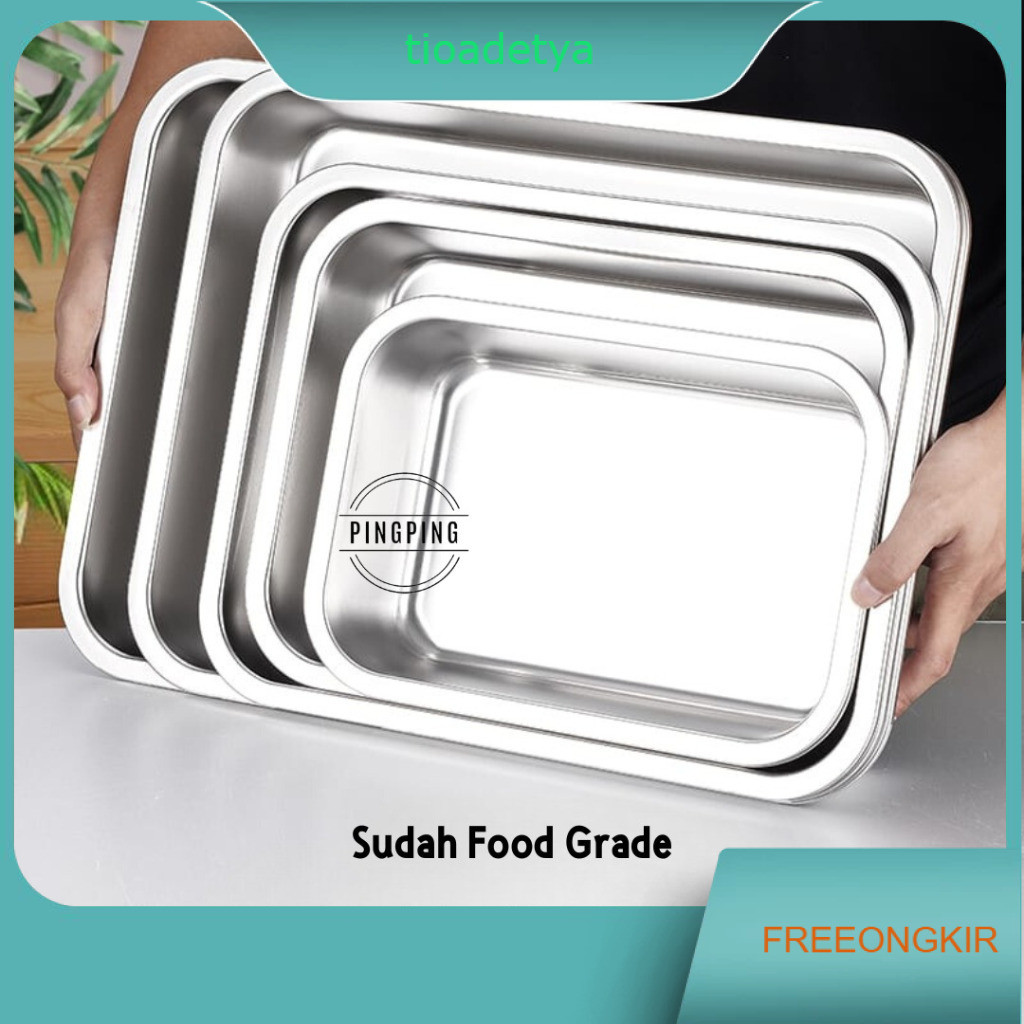 Nampan Stainless Steel / Nampan Baki Stainless Steel / Nampan Kotak Stainless Steel