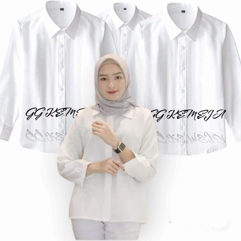 baju kemeja kantor cewek lengan panjang kemeja polos kantor kemeja cewek kantor lengan panjang