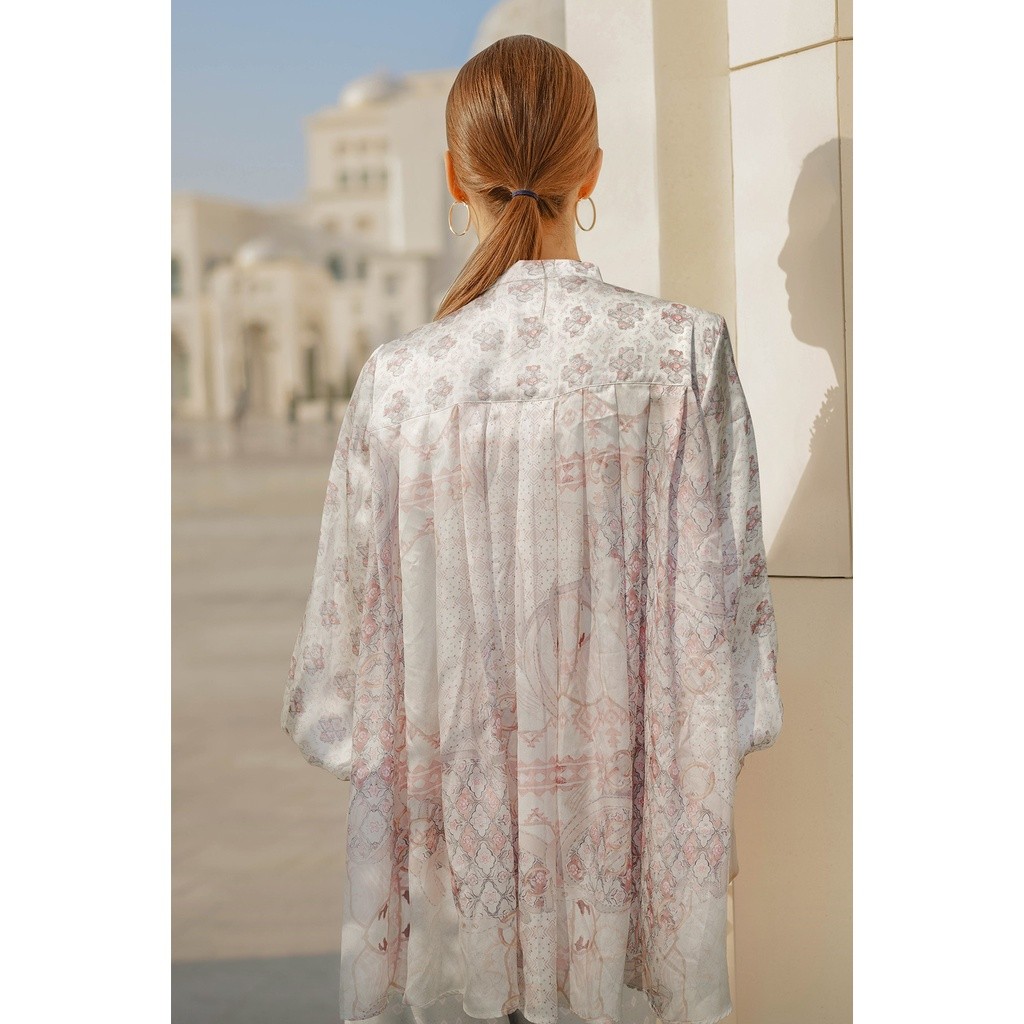 Benang Jarum Festive Pleated Shirt - Ivory