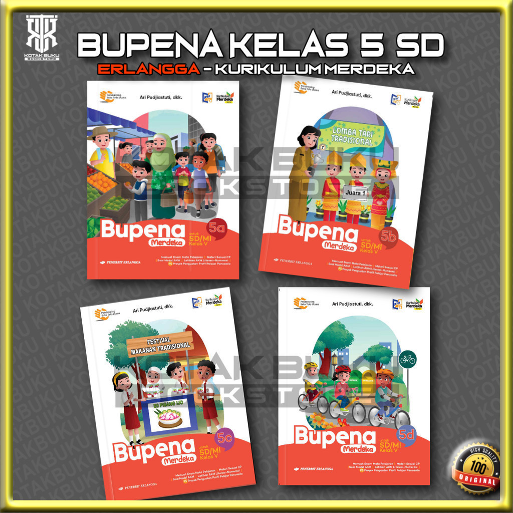 [ Erlangga ] Buku Bupena Kelas 5 SD/MI Kurikulum Merdeka Revisi Terbaru
