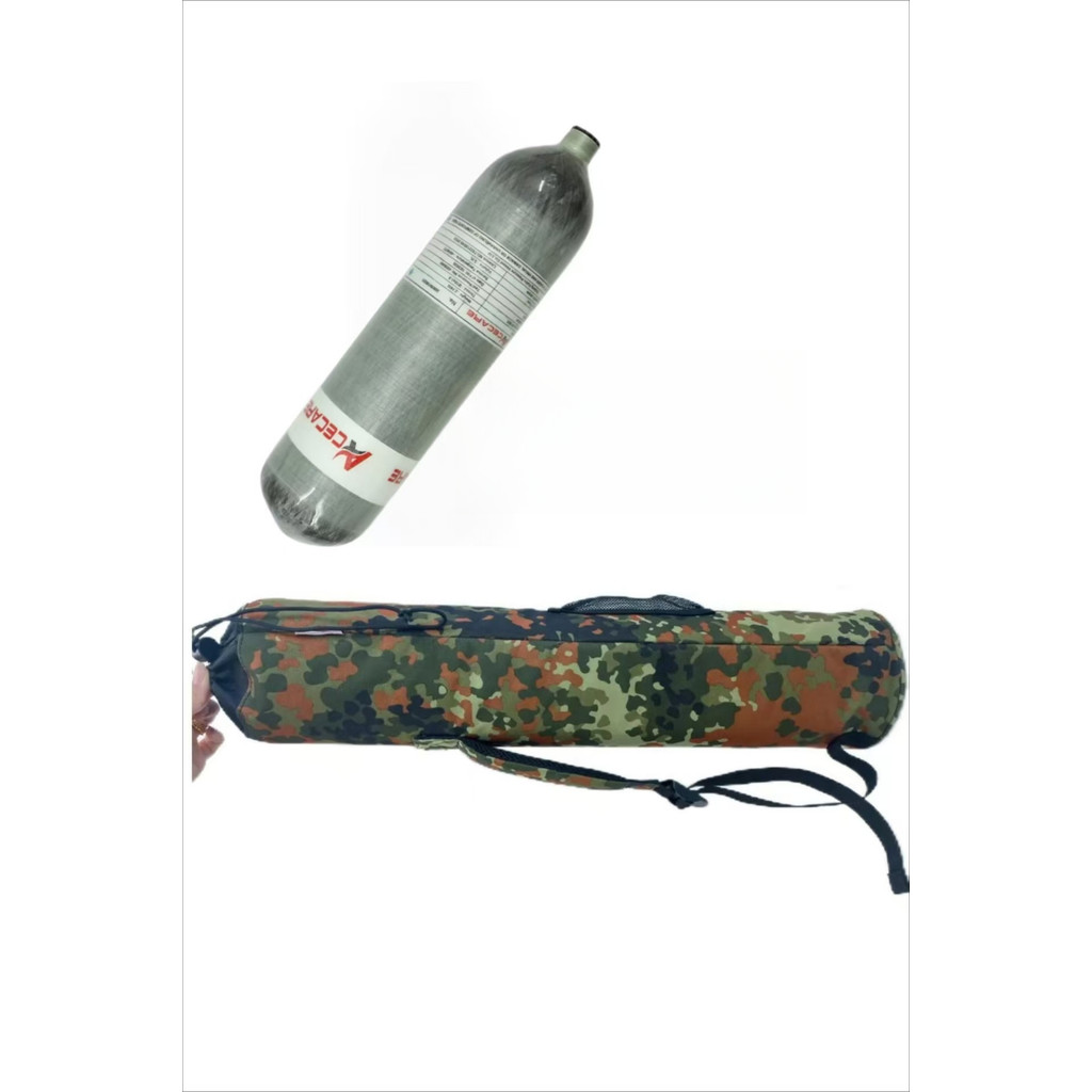 3L High Pressure Carbon Fiber Cylinder Backpack Bag Protective Case HPA Tank Cylinder Carrier Bag