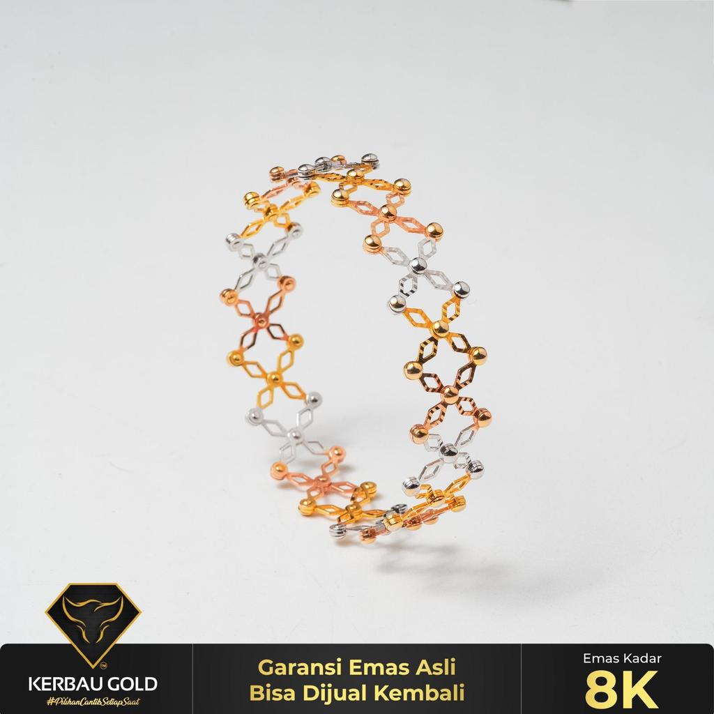 [Kerbau Gold] Gelang Emas Magic 8K - Emas Asli 100%