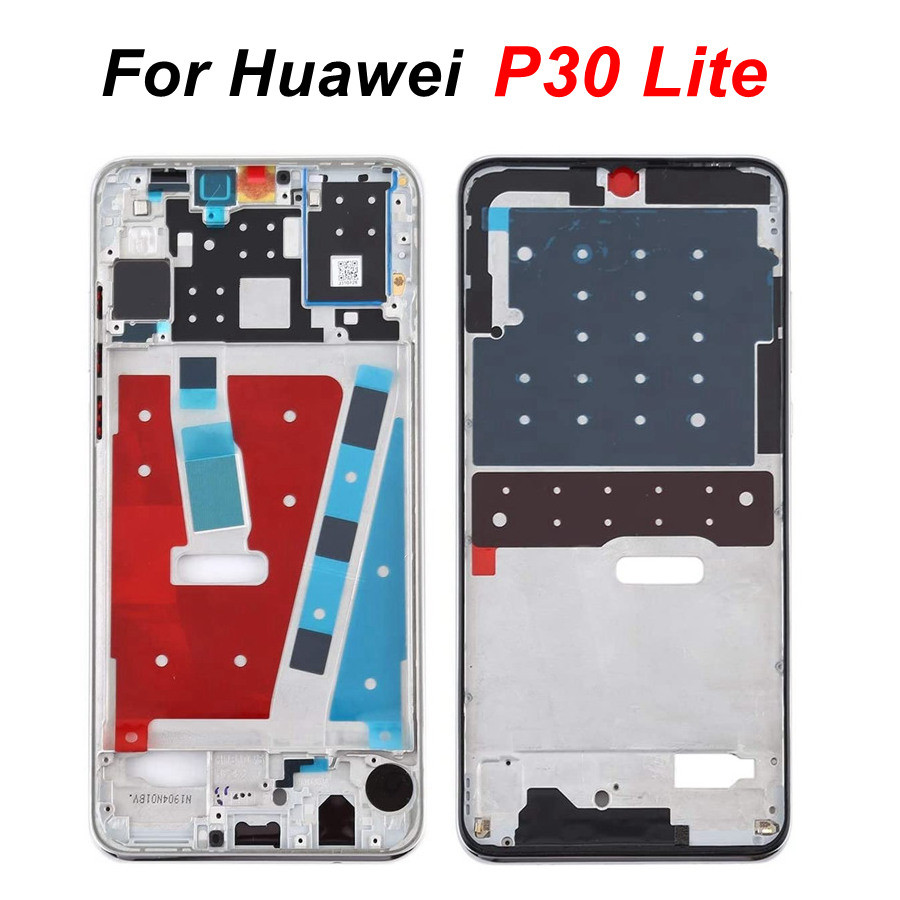 For Huawei P30 Lite Front Housing LCD Frame Bezel Middle Bezel Plate Replacement MAR-LX1m MAR-LX1 MA
