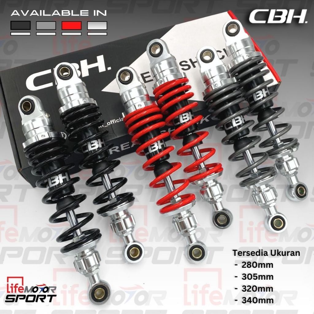 [GS] Shockbreaker CBH Tipe Razer Double Shock Non Tabung 280mm 300mm 320mm 340mm NMAX Jupiter Z Mx K