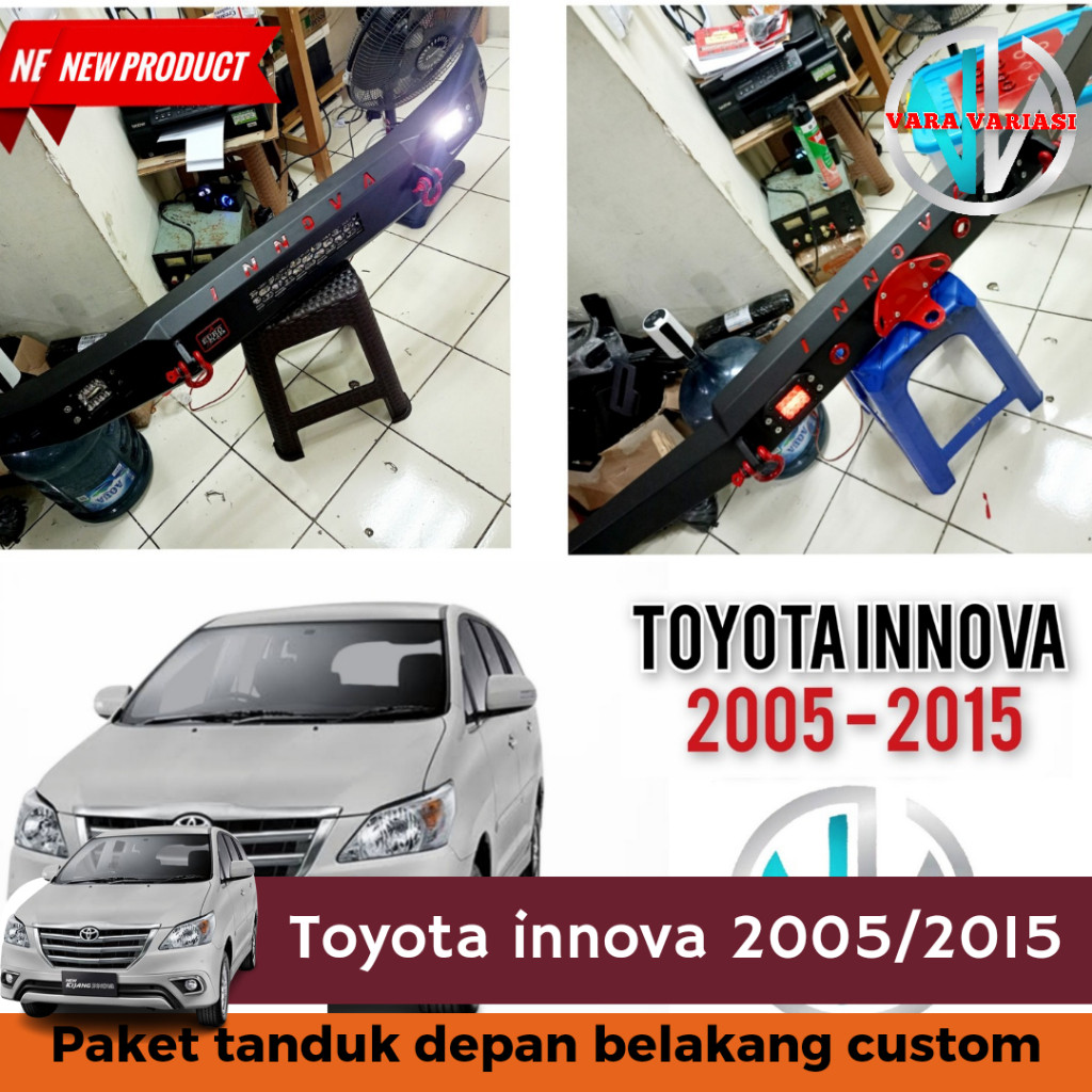 Paket Tanduk Depan Towing Belakang Custom Mobil Innova 2005-2015