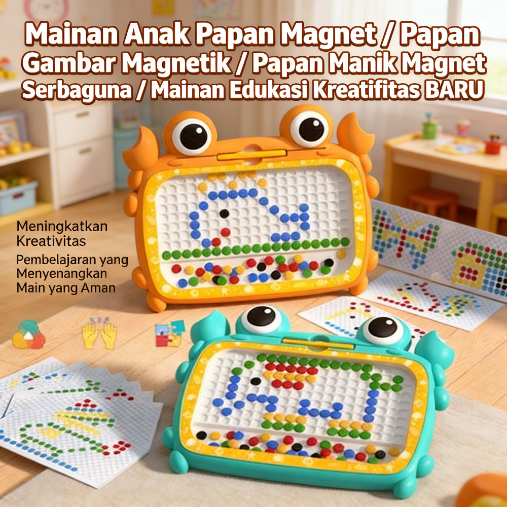 Anak Magnetic Board Drawing Mainan edukasi Kreatifitas Besar Papan Gambar Gambar Magnet DIY / Magnet