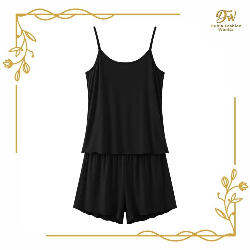 •DFW• Baju Tidur Set Wanita Piyama Sexy Camisole+ Celana pendek Seksi Wanita Korea Style