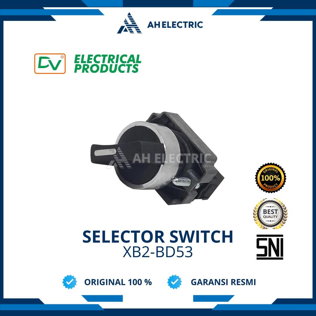 DV Selector Metal 3 Posisi (Spring Return) XB2-BD53 | Selector MOA | Selector Switch | Original