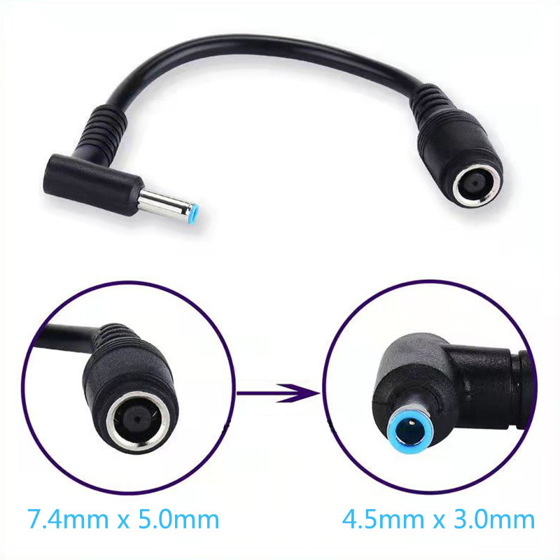 Female 7.4mm x 5.0mm to 4.5mm x3.0mm Male arger Adapter Power Connector Converter Cable DC Jack for 