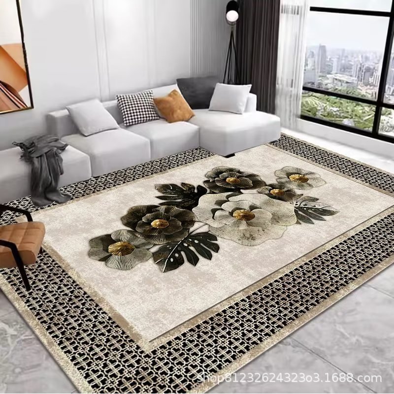 Karpet ruang tamu bergaya Eropa karpet samping sofa rumah mewah ringan berkualitas tinggi karpet ant