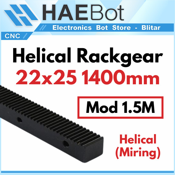[HAEBOT] Gear Rack Helical Rackgear 1.5M 22x25 1400mm M1.5 140cm CNC Router Plasma Spur Pinion Trans