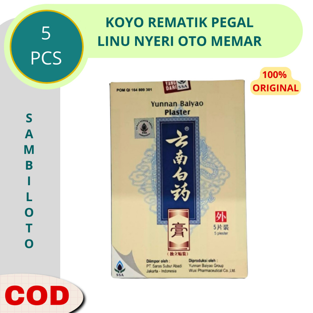 Koyo Plaster Cina Herbal Yunan Baiyao