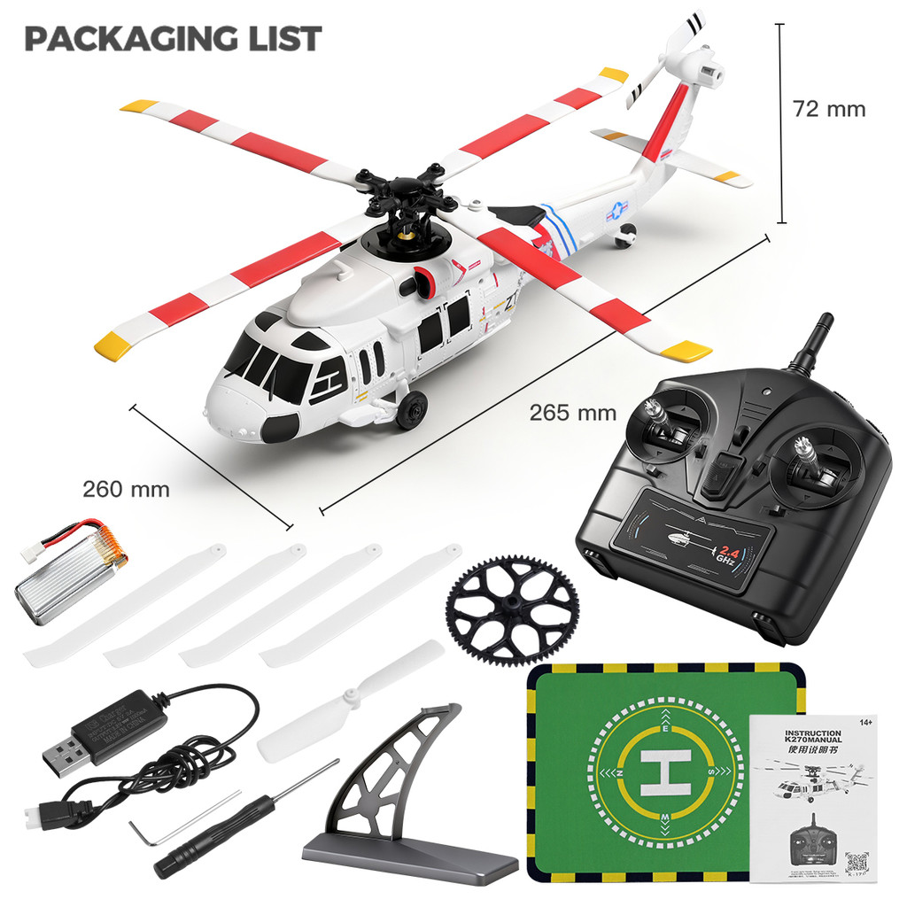 New WLtoys K270 Remote Control Helicopter 2.4G 6-Axis Gyroscope 4-Channel Altitude Hold Optical Flow