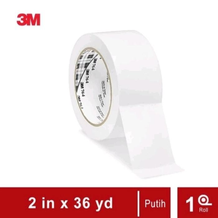 Marking Tape 3M 764 - Floor Marking putih - Vinyl Tape 3m - Lakban Lantai - Isolasi Garis Lantai - L