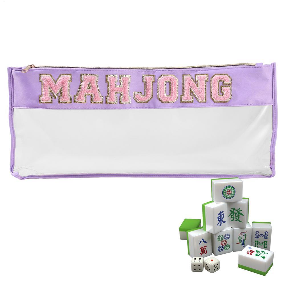Mahjong Storage Bag Mahjong Tile Zippered Storage Bag Portable Organizer Case For Business Studio Ho