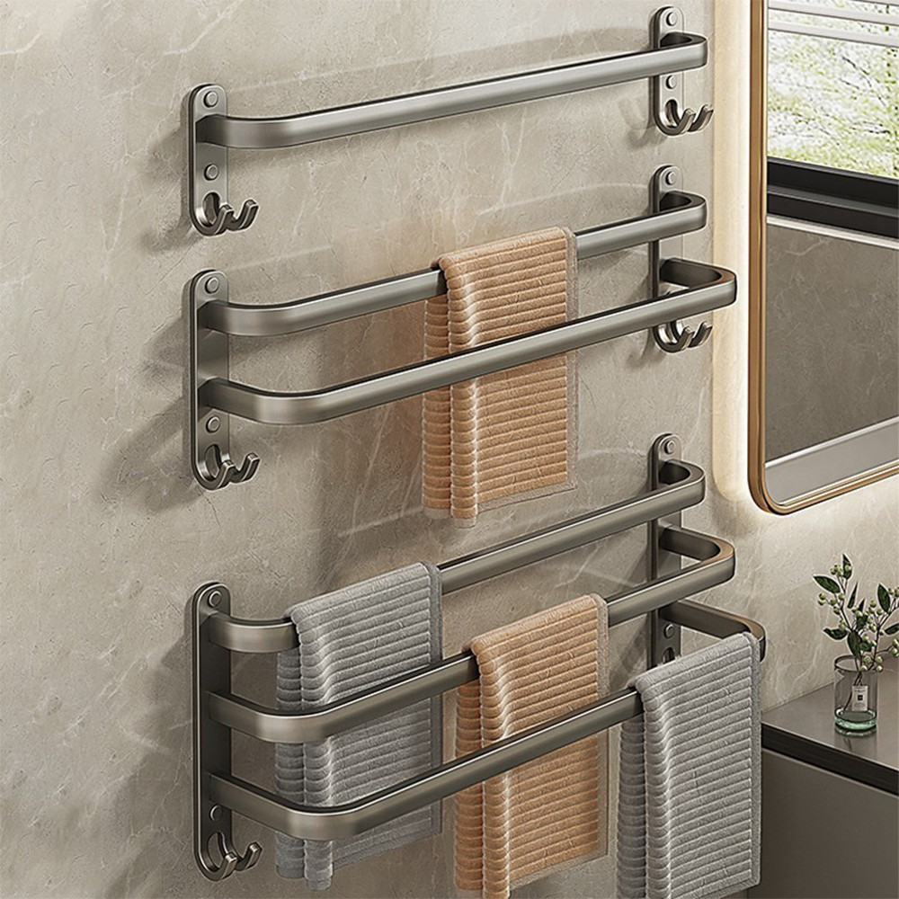 Bath Towel Bars Towel Racks for Bathroom Lavatory Wall Mount,Towel Hanger Space Aluminum Towel Holde