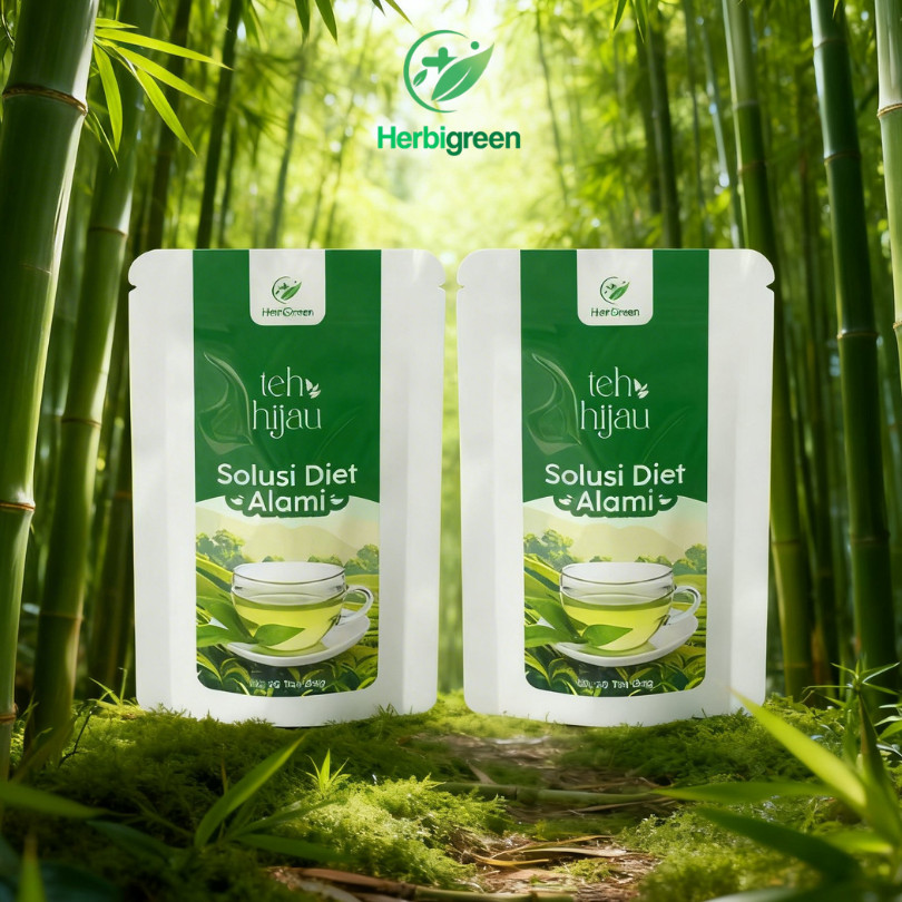 COD TEH DETOX HERBIGREEN 2 PCS  SLIMMING TEA Teh Penurun berat badan dan Mengecilkan Perut Buncit Te