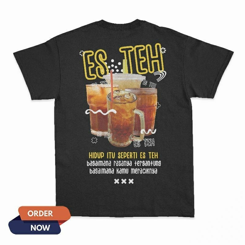 . KAOS FILOSOFI ES TEH / BAJU DISTRO PRIA WANITA / ANGKRINGAN / T-SHIRT ATASAN