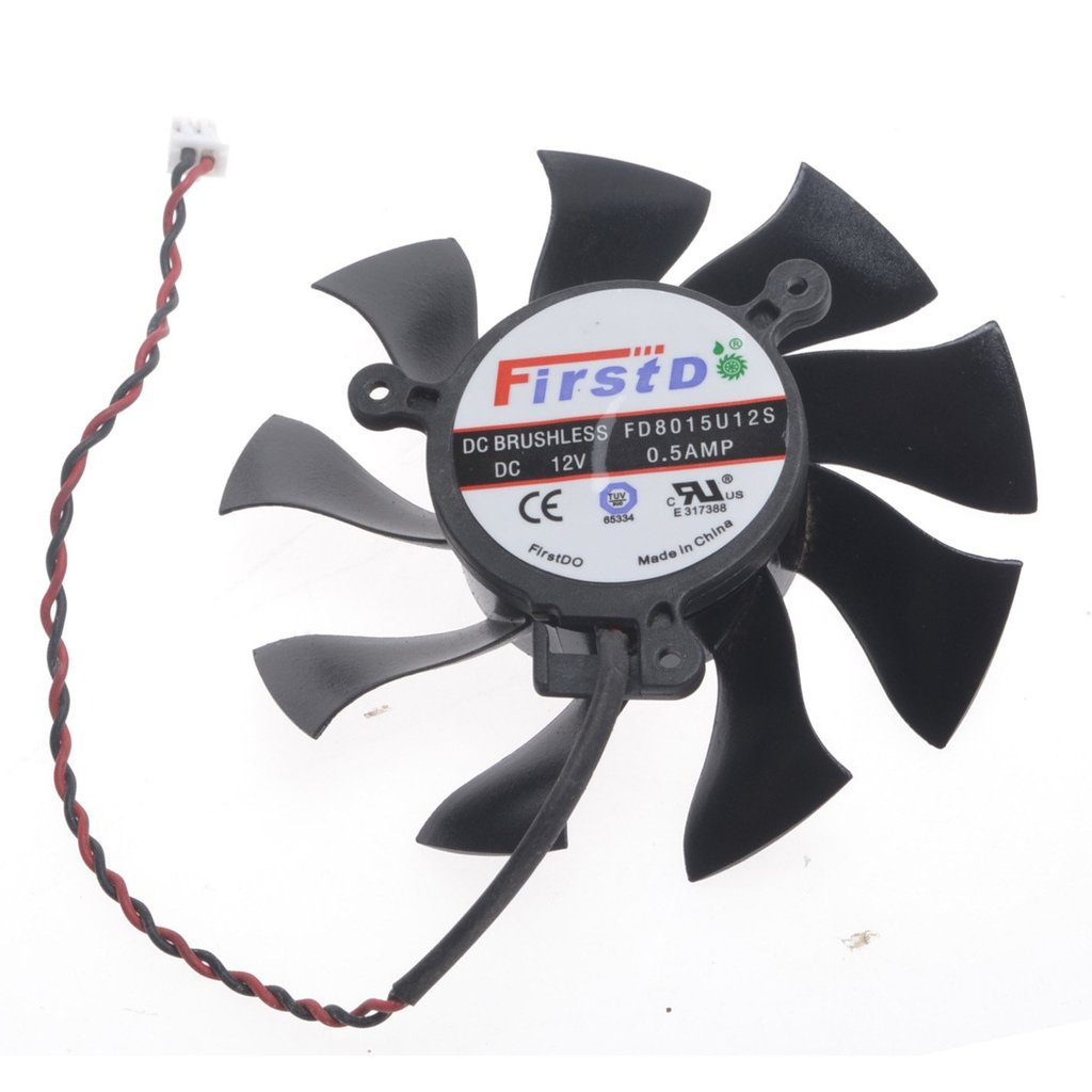 Graphics Card Cooling Fan FD8015H12S 75mm For Sapphire HD4860 HD4890 HD5770 HD5870 HD6770 HD6790 485