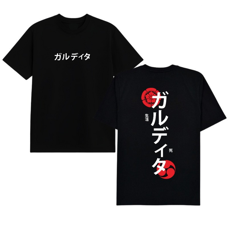 Kaos Distro Unisex Pria Wanita Motif Jepang Baju Atasan Pria Kaos Lengan Pendek Combed 24s