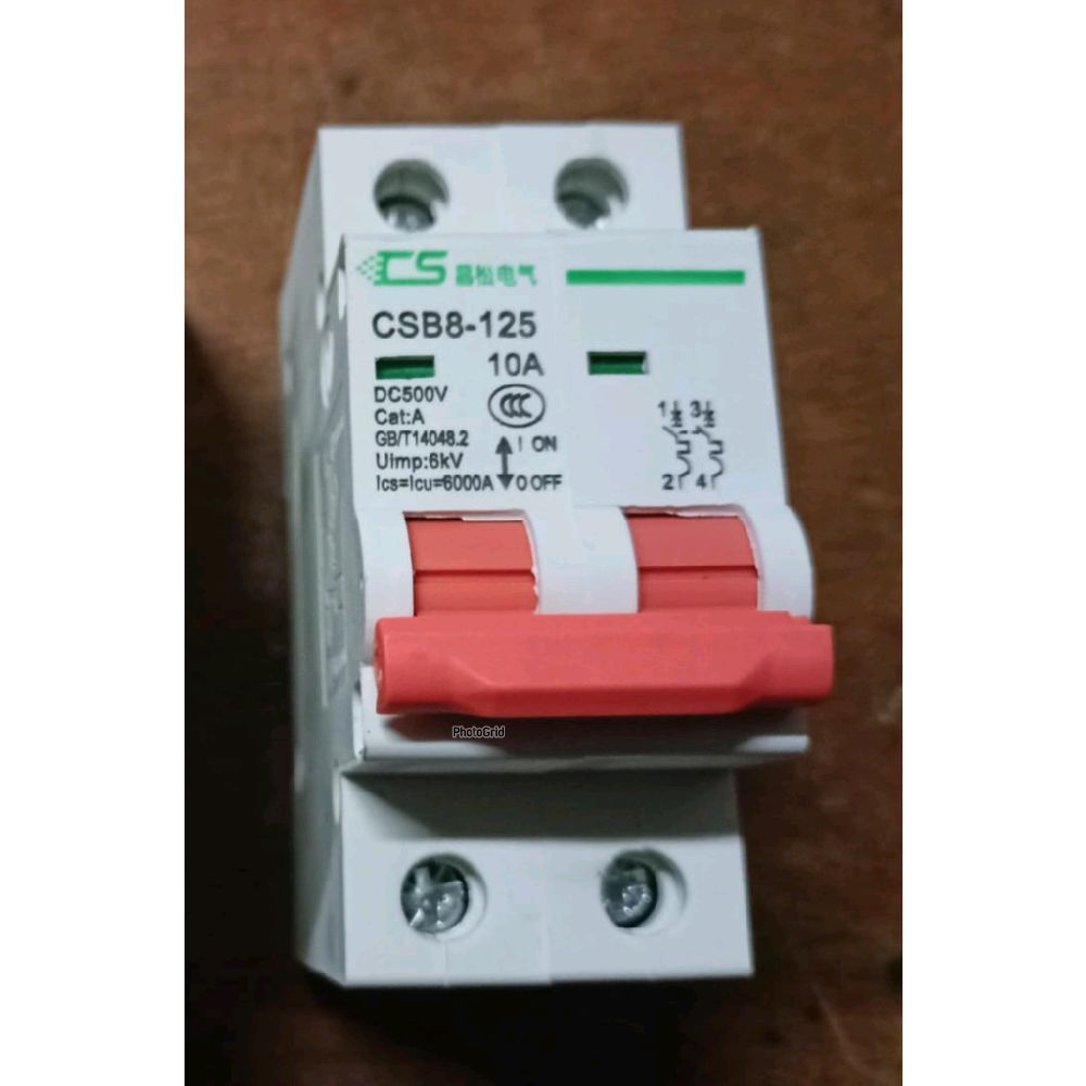 MCB DC 10A 2P 12V-250V / DC Mini Circuit Breaker 10A panel surya