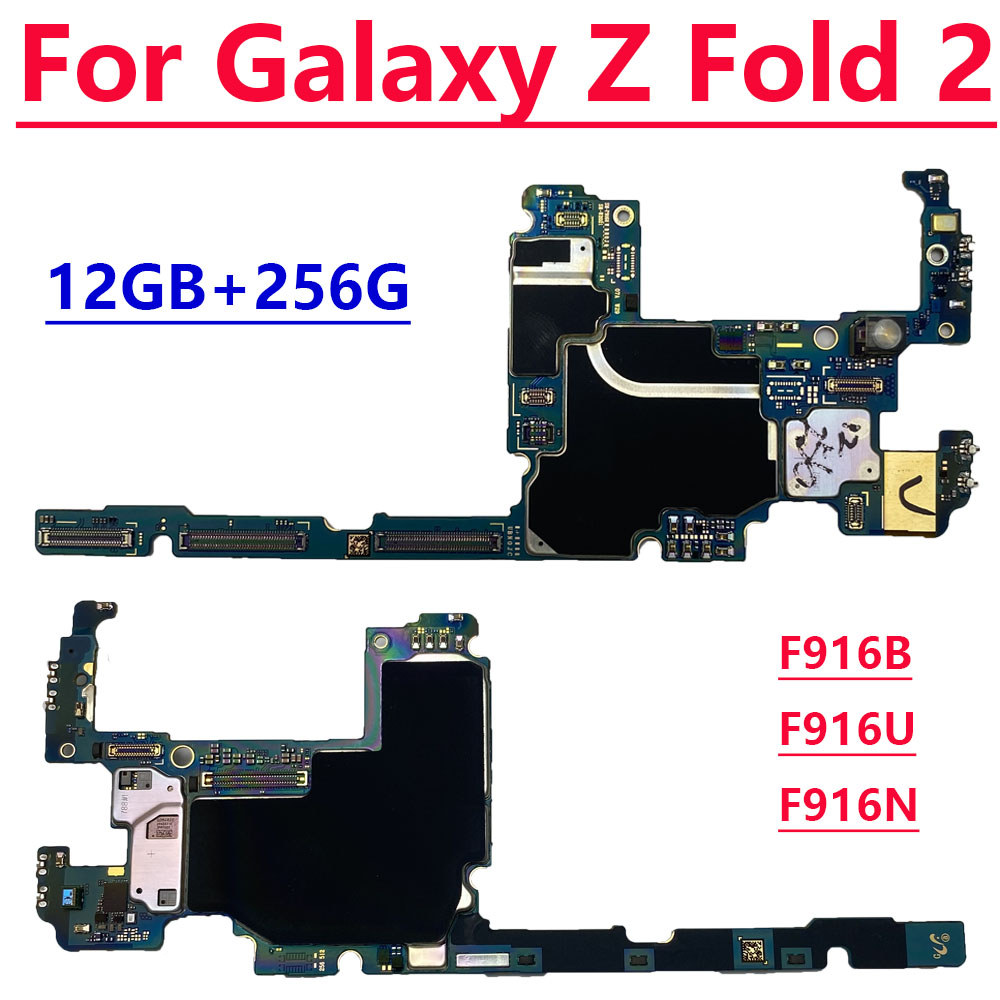 Testing Good Unlocked Mainboard For Samsung Galaxy Z Fold 2 Fold2 F916B F916N 5G Motherboard Full Ch