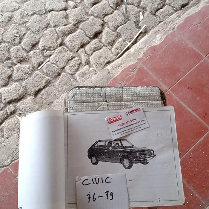 Buku katalog mobil Honda civic 1976-1979 copian bekas pakaiPASS
