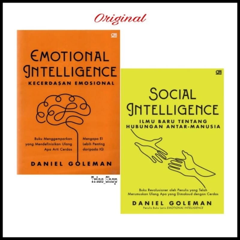 Paket Emotional Intelligence - Kecerdasan Emosional + Social Intelligence by Daniel Goleman