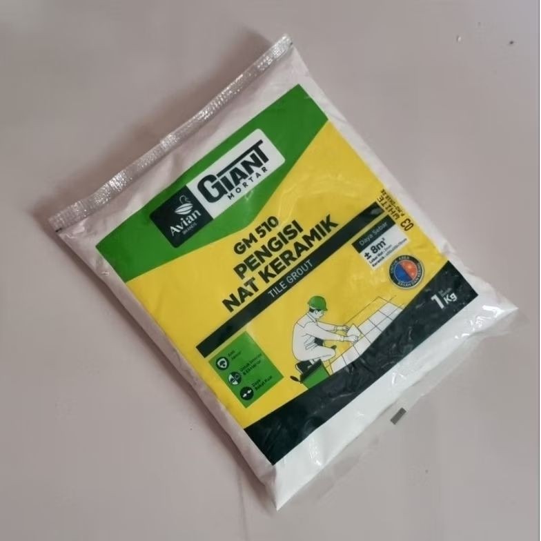 Pengisi Nat keramik Giant Mortar 1Kg / Nat Keramik White / Nat Keramik / Grey