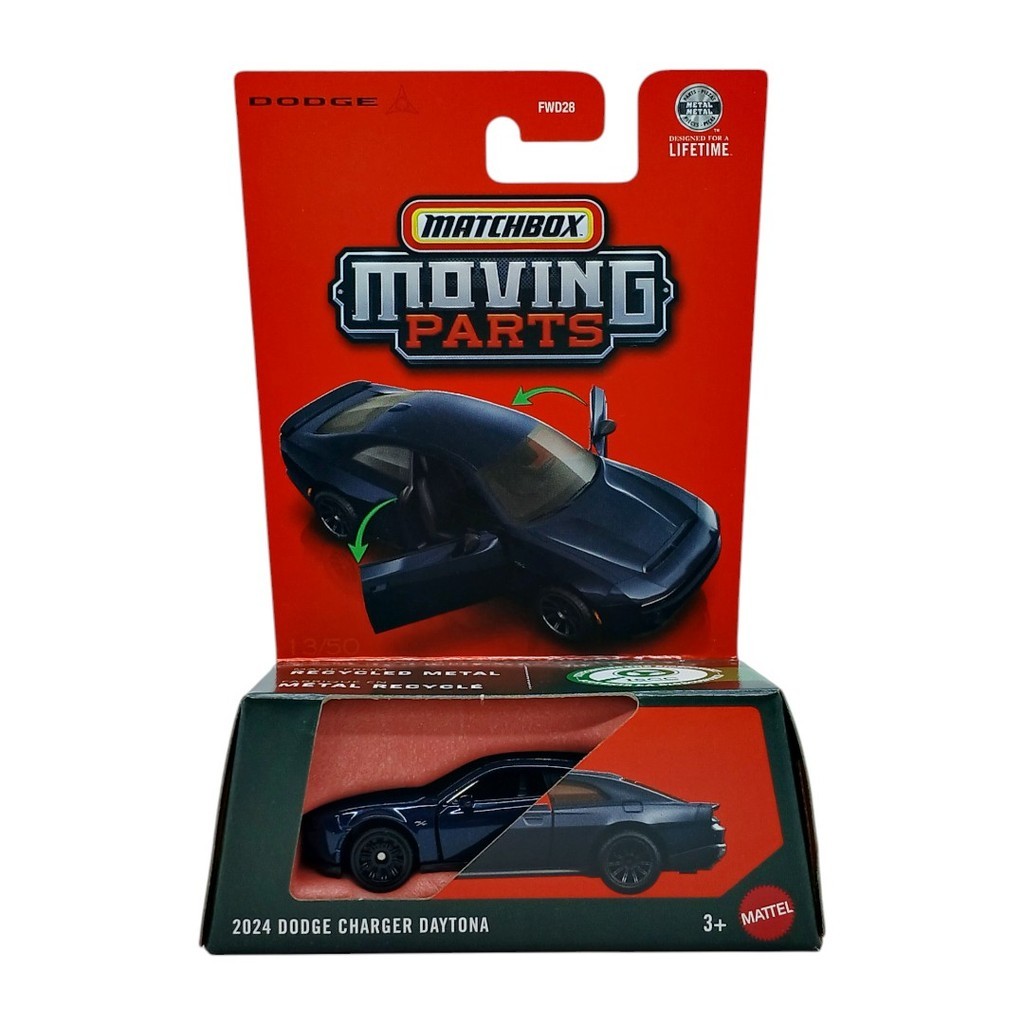Matchbox Moving Parts 2024 Dodge Charger Daytona Blue - FWD28-J - Original Mattel