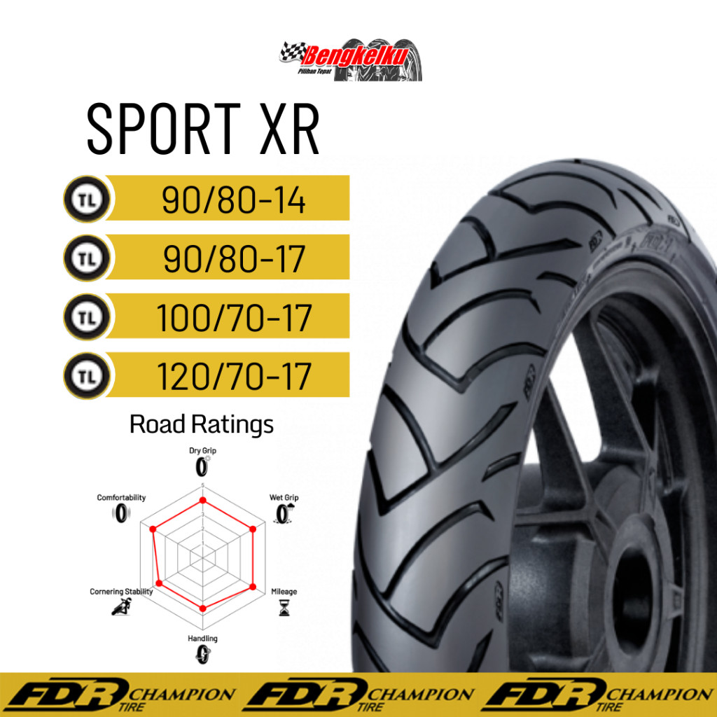 Ban FDR Sport XR Racing Ban Luar Soft Compound FDR Champion Ring 14 - 17 Tubeless