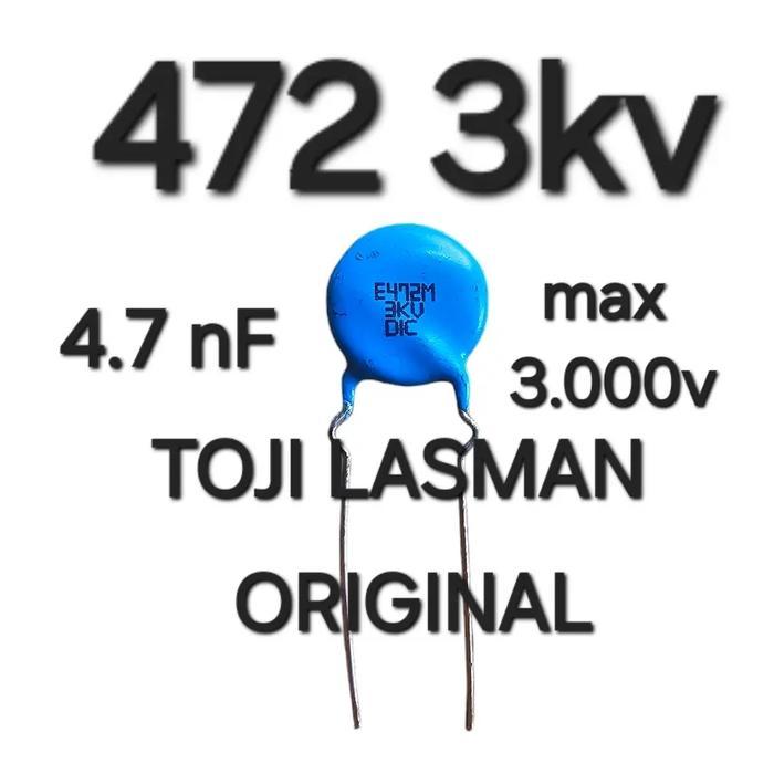 ( 472 3kv )  capasitor  kapasitor 4.7 4,7 nf 4.7nf 4,7nf nano 2kv 1kv 2.000  3.000 v volt  milar mer