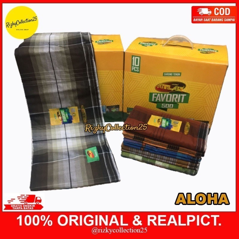 Sarung Atlas Tenun Motif Aloha Terbaru Favorit 500 Murah Istanbul Polos Hitam Putih Dewasa