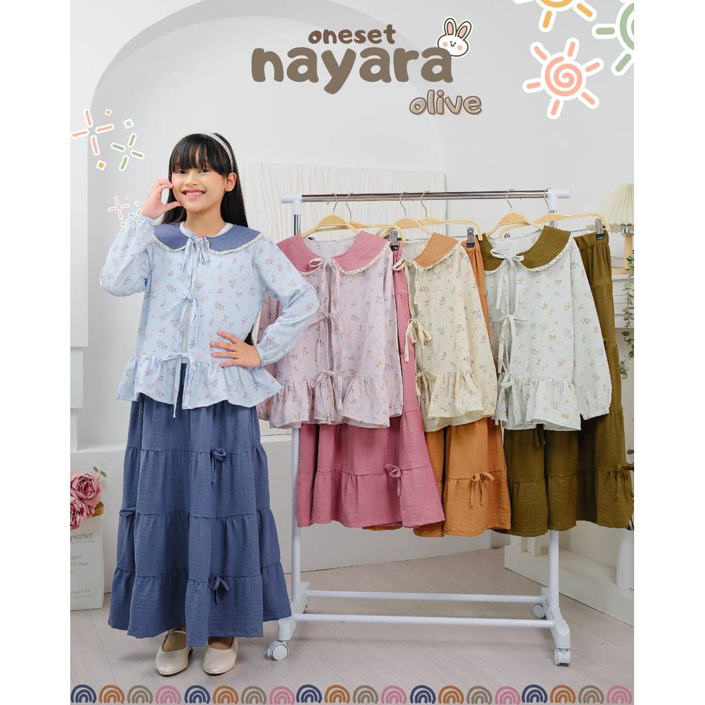 [zs2072] Size 9-11TH Setelan Rok NAYARA Muslim Setelan Rok Lebaran Setelan Lebaran Anak Perempuan Ju