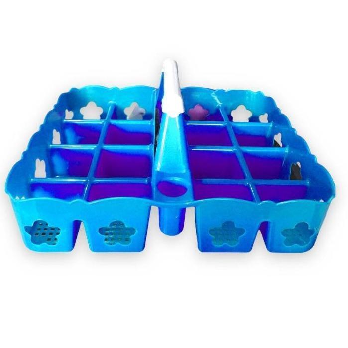 Tempat Keranjang Rak Air Mineral Aqua gelas Cornelius Tebal Ada Tempat Sedotan Plastik Pink Pink Pla
