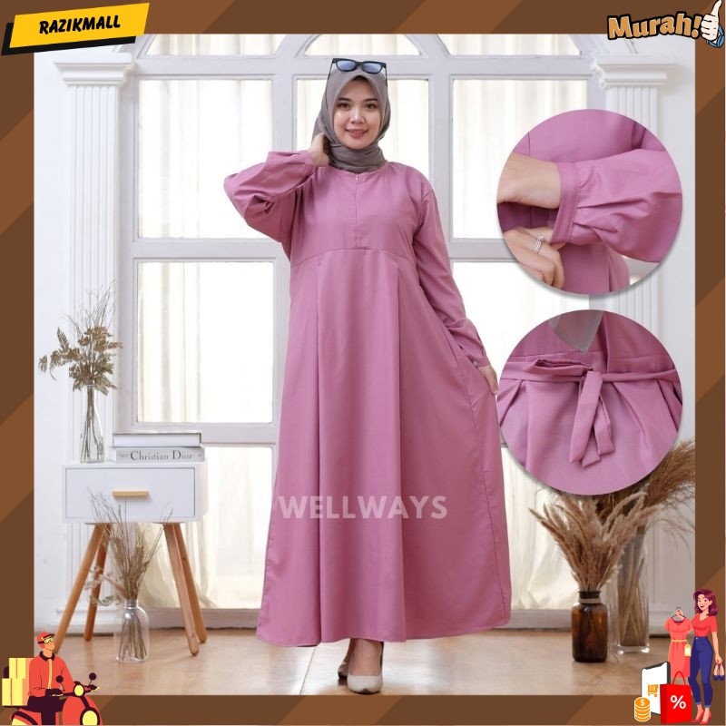 Gamis Basic Jumbo Katun Toyobo Fodu LD 115-120cm