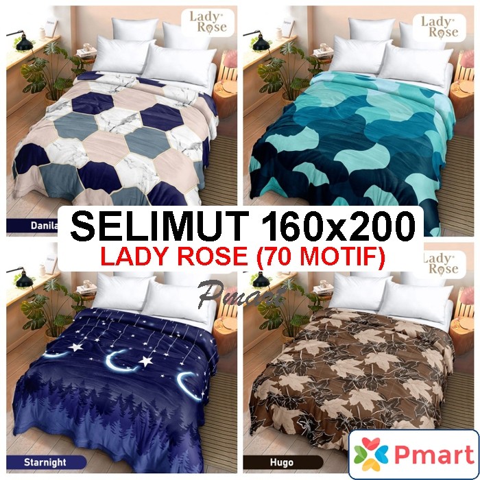 SELIMUT LADY ROSE 160x200 / LADY ROSE SELIMUT / BLANKET LADY ROSE