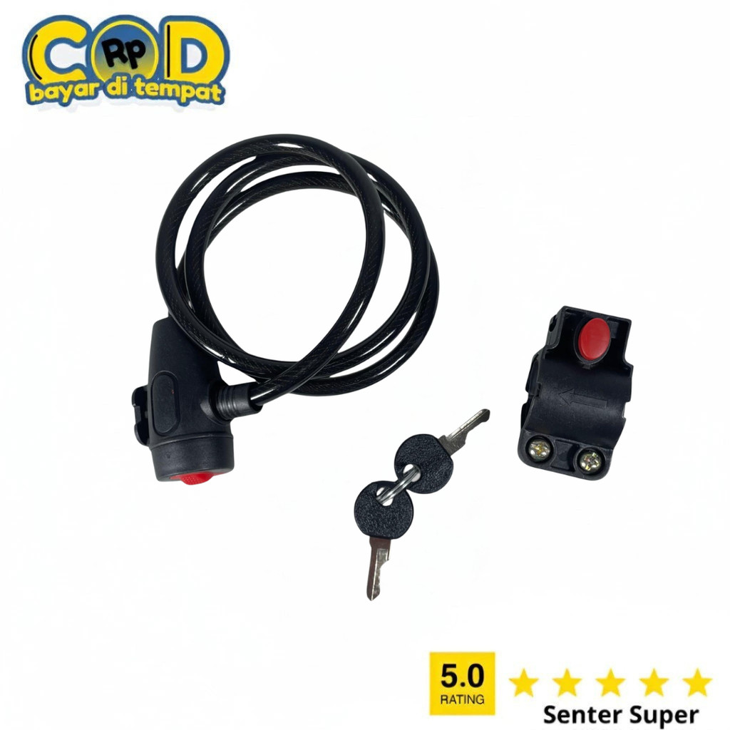 Gembok Pengaman Sepeda Baja Karbon - Kunci Sepeda Gunung MTB
