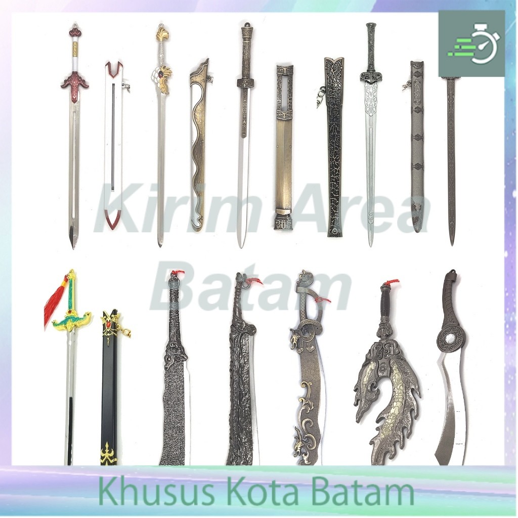 gantungan kunci pedang 22 cm yi tian tu long ji tu long dao