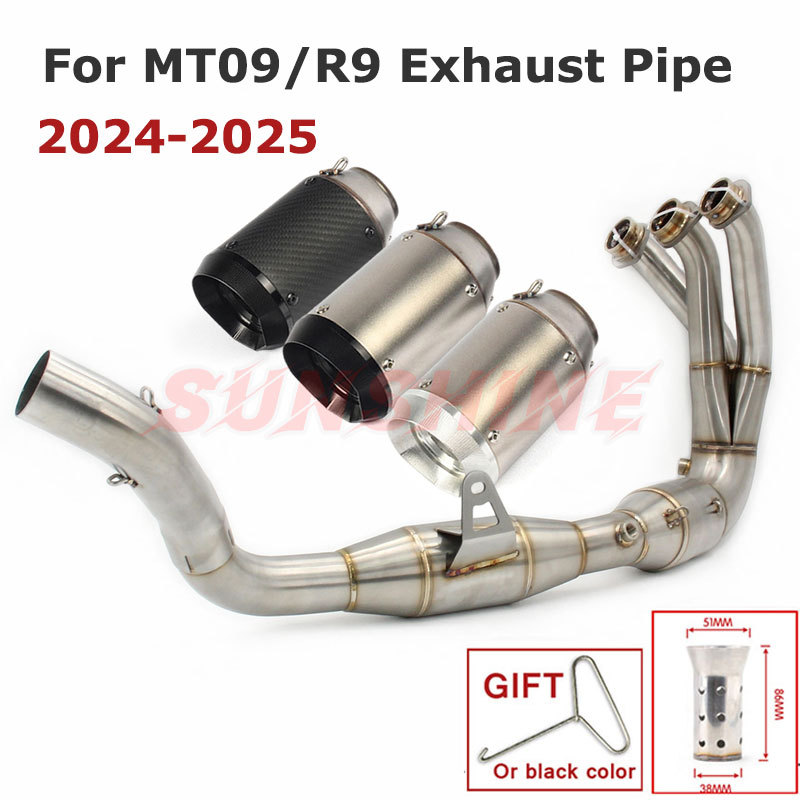 For MT09 R9 FZ09 XSR900 Tracer 9 900 GT Exhaust Motorcycle Full System Escape Moto DB Killer Motocro