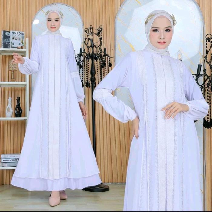 MYABAYA_ Abaya Turkey Model Full Hitam Busui NUWA Tearu Bahan Jersey Mix Ceruti Bordir Mote Swarosky