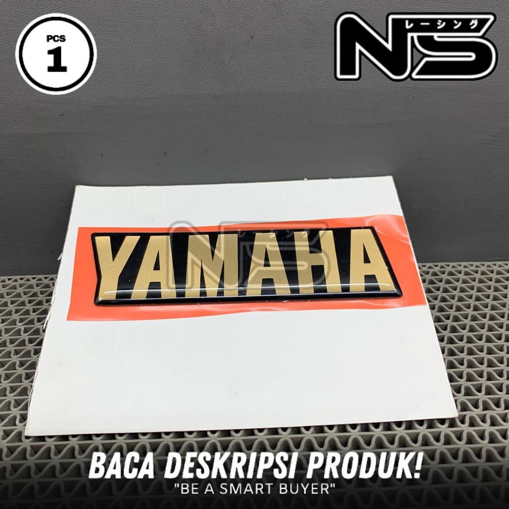 stiker logo emblem yamaha gold cover box aki rx king rxking 2001 2002 Original