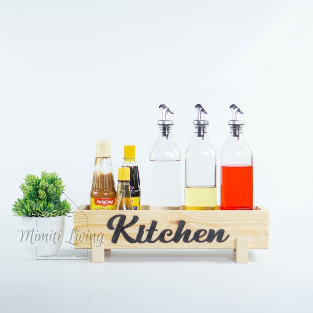 Rak Bawang / Rak bumbu dapur / Rak dapur estetik / Peralatan Dapur Kayu