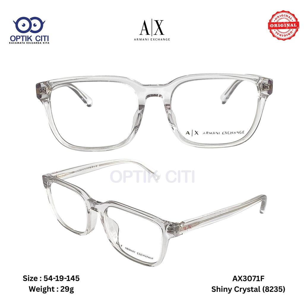 Frame Kacamata Pria Wanita Kotak Armani Exchange Original AX 3071 F - Shiny Crystal