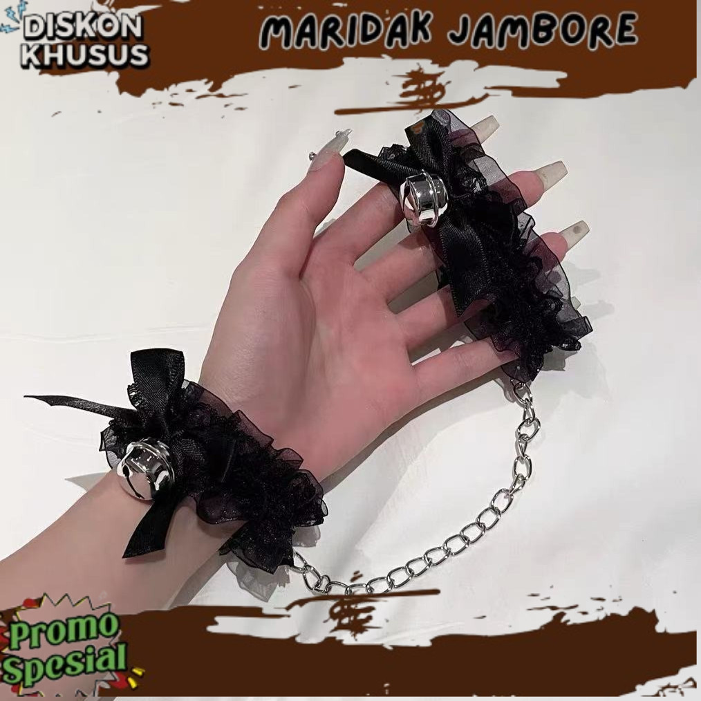 promo CH-40 kalung necklace y2k choker wanita bell lonceng rantai sm set lace patch borgol tangan le