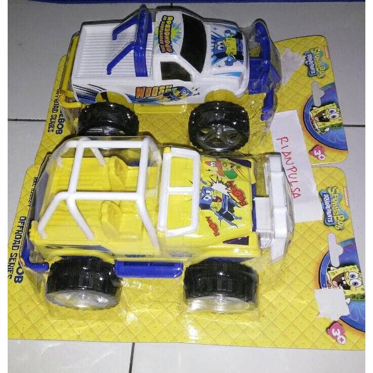 Spongebob Car Series Mainan Anak Mobil Jeep mainan Sedan jalan bunyi - Ferari Merah