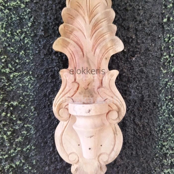 Blawong Keris & Blawong Tombak Ukir Bahan Jati Desain Elegan Tahan Lama Cocok Untuk Koleksi Dan Deko