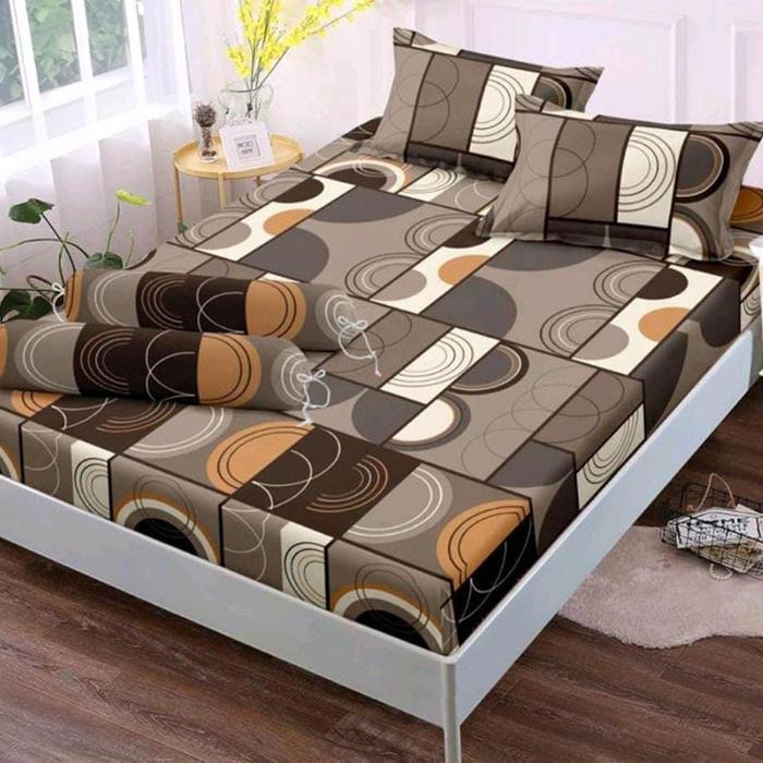 Sprei 180x200 harga grosir - coklat kotak