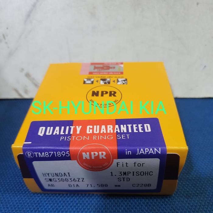 RING SET PISTON RING SEHER STANDARD MODEL KASAR HYUNDAI GETZ 1.3 - NPR BERMUTU